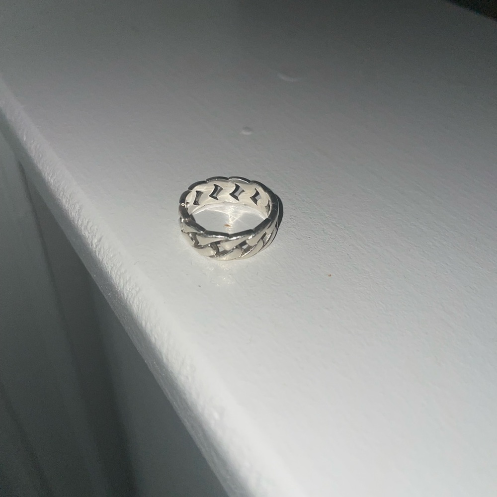 925 Sterling silver Cuban link ring